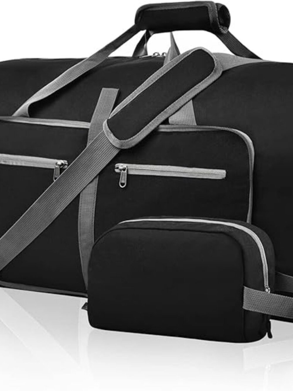Duffle Bag with Shoes Compartment and Adjustable Strap,Foldable Travel Duffel Ba